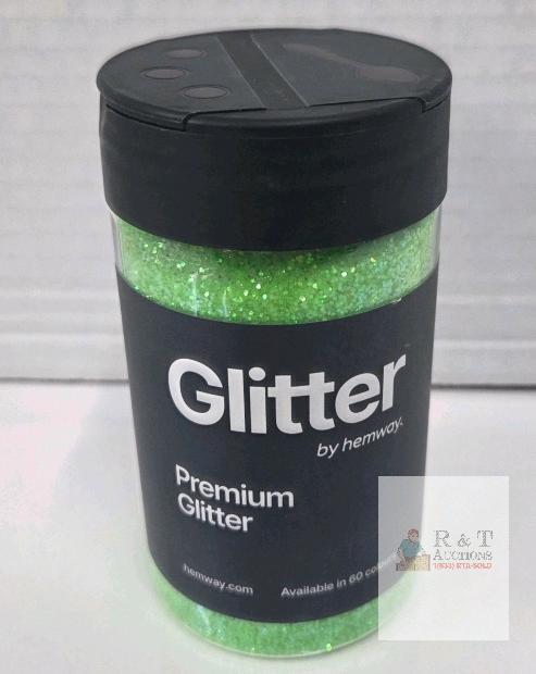 NEW Hemway Premium Glitter Green 3.5oz (100g), Decorative Craft Jar,
