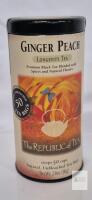 BB DEC 26 Republic of Tea Ginger Peach Longevity Black Tea, 50 Unbleached Bags, 2.8oz Tin, UPC 742676400028