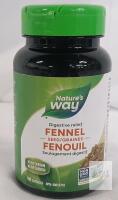 Nature&rsquo;s Way Fennel Seed Capsules 480mg 100ct &ndash; Digestive Relief, Vegetarian, Non-GMO, Exp 05/2030