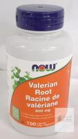 EXP 09/28NEW NOW Valerian Root 500 mg 100 Veg Capsules, Herbal Sleep Aid, Exp 09/28, Barcode 733739847706