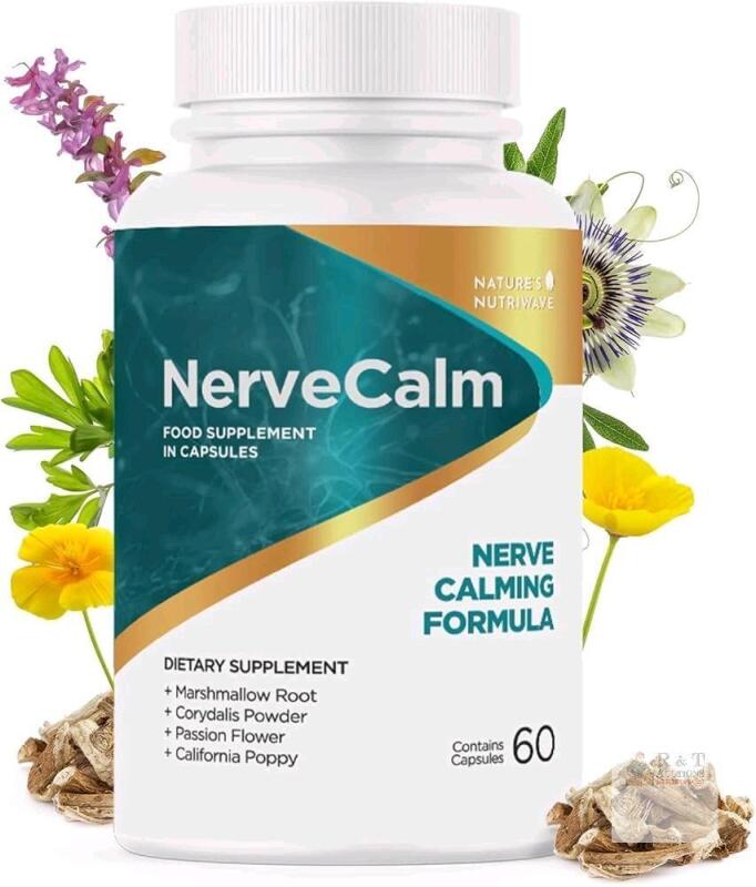 [bb 06/2027] New NerveCalm &ndash; Natural Calm Supplement | Herbal Blend with Passion Flower, Prickly Pear & California Poppy | Vegan Capsules, Non-GMO, 1 Month Supply | Made in USA