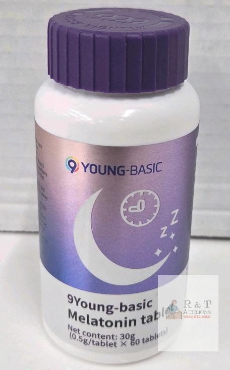 NEW Young-basic Melatonin Tablet, 60 Tablets, 30g, Exp 12/2026, Batch P11243402,
