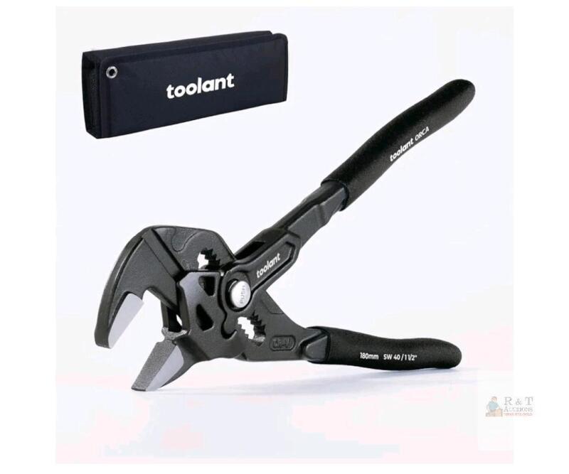 NEW Toolant Orca 7" Quick Adjust Plier Wrench, 1.57" Jaw Capacity, CRV Steel, With Case