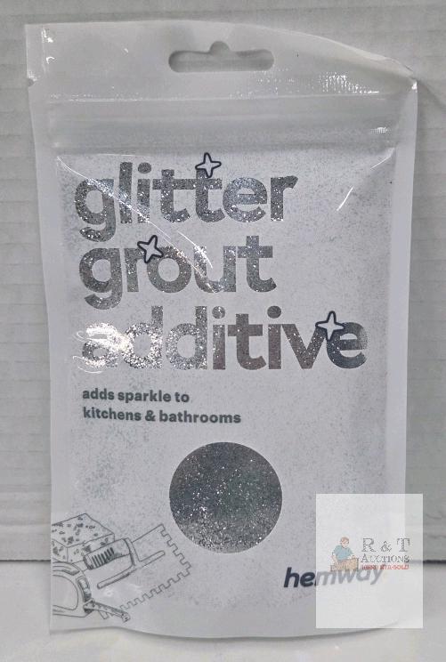 Hemway Silver Glitter Grout Additive 100g | Sparkle for Cement, Epoxy, Sanded Grout, 230&deg;C Safe