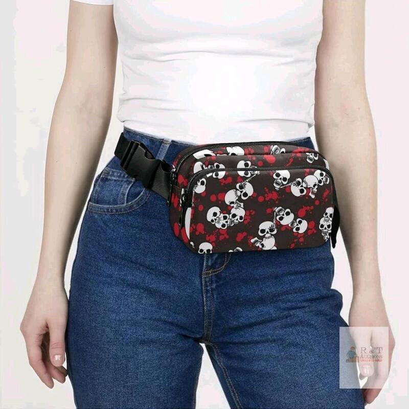 New Yasala WaistPack Fanny Pack Purse Belt Bag Skull Unisex Waist Pouch for Travel Workout Running Hiking Waterproof Sling Backpack Phone Bum Bag