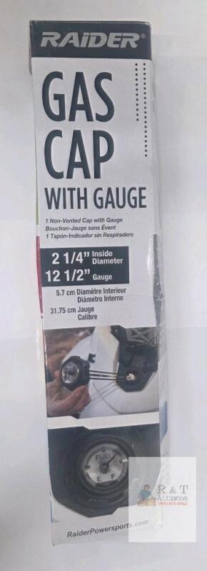 NEW Raider GCG120 Gas Cap with 12.5" Mechanical Fuel Gauge, 2.25" ID for ATV/Snowmobile