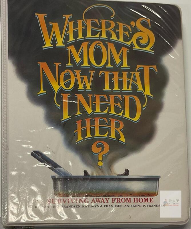 Where&rsquo;s Mom Now That I Need Her? Hardcover, Frandsen, 1983, Cookbook & Survival Guide, ISBN 0961539003