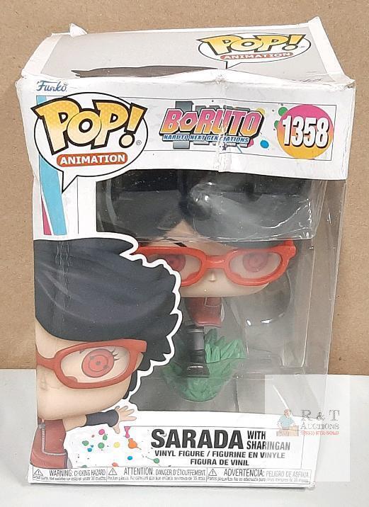 As New Boruto Sarada w/ Sharingan Funko Pop Vinyl Figure | Packaging Has Noticeable Damage, Figure Inside Has No Damage