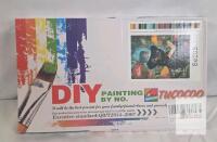 TUCOCOO Se205 Paint by Numbers Kit &ndash; Cat in Hat, 16x20", Acrylics, Brushes, Canvas