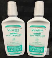 SprinJene Natural Total Care Mouthwash 16oz (473ml), Black Seed Oil & Zinc, 2 Bottles, Alcohol-Free