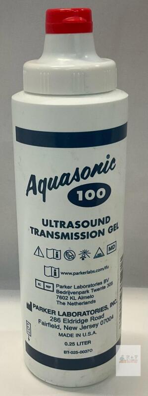 Aquasonic 100 Ultrasound Transmission Gel 0.25L, Parker Laboratories, Expiry 2030-03-04