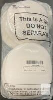 LemonRoad LEM6259 12-Pack Powder Puff Set, White, 2.7" Diameter, Soft Velvet, X004UZCQ4F