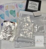 NEW 5x7 Photo Frame, Hanging Mesh Organizer, Eyebrow Tattoo Stickers, and Decorative Papers