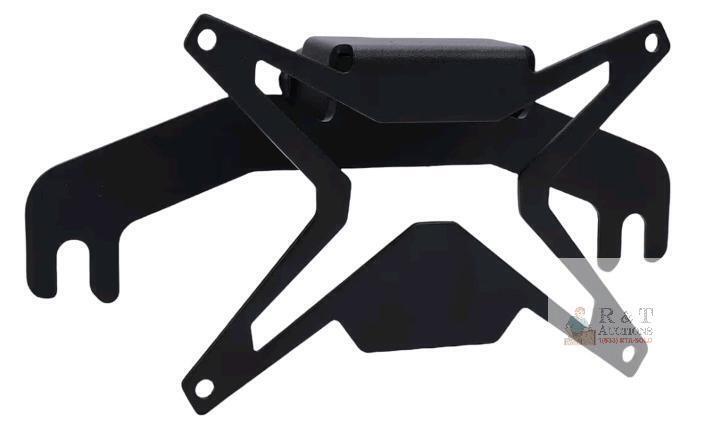 New - Flip l-Up Winch License Plate Mount, Universal Front Holder for 10inch/25.4cm Hawse Fairlead, Black Mount for Pickup Truck, Off Road & RV .