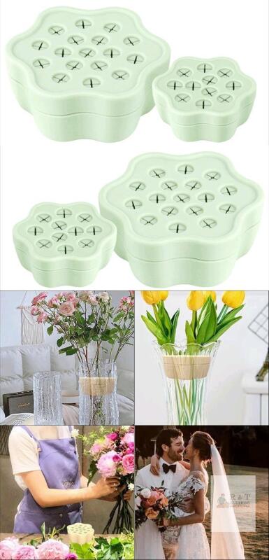4 New Silicone Spiral Ikebana Stem Holders / Flower Frogs For Flower / Vase Arrangements