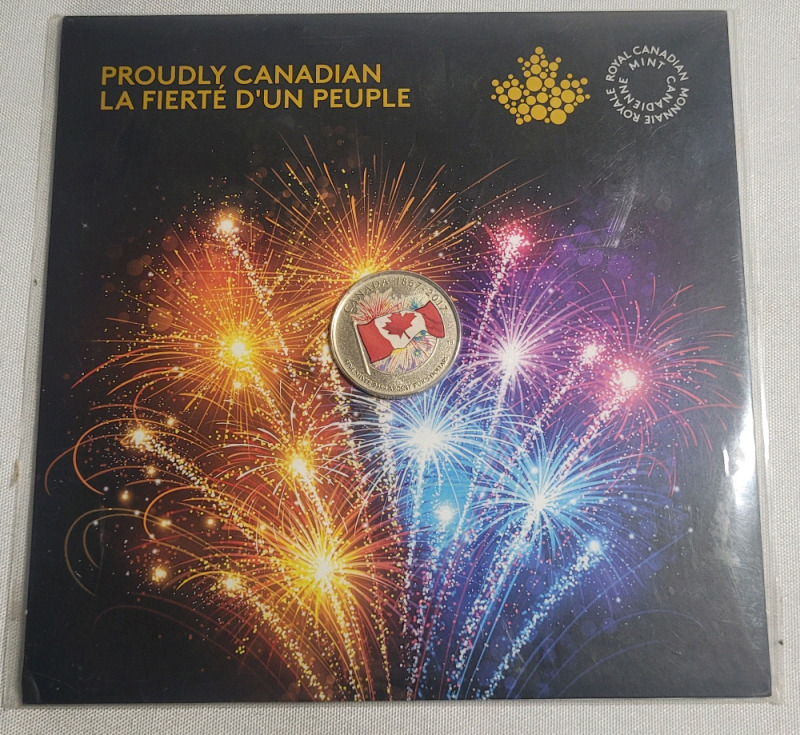 2017 (1867-) Canadian Fine Silver Five (5) Dollar ' Proudly Canadian ' Coin