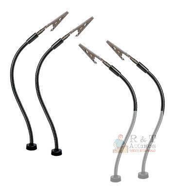 Auniwaig Magnetic Gooseneck Alligator Clips, 11" Flexible Arms, Set of 4