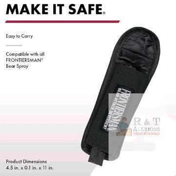 FRONTIERSMAN Bear Spray Holster, Black Nylon, Fits 7.9 & 9.2 oz, Belt & Chest Attachment