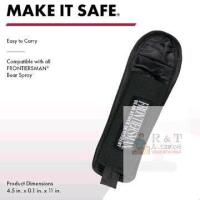 FRONTIERSMAN Bear Spray Holster, Black Nylon, Fits 7.9 & 9.2 oz, Belt & Chest Attachment