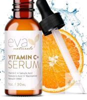 Eva Naturals Vitamin C+ Serum, Facial Skin Care, 1oz (30ml), Exp 12/18/2024, Sealed