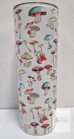 NEW 20oz Stainless Steel Double Wall Vacuum Insulated Tumbler with Mushroom Design & Sliding Lid
