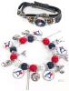 15 New Toronto Blue Jays Baseball Fan Bracelets : Expansion Charm Bracelet Laden With Baseball Charms & Vegan Leather Multi-Strand Bracelet
