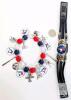 15 New Toronto Blue Jays Baseball Fan Bracelets : Expansion Charm Bracelet Laden With Baseball Charms & Vegan Leather Multi-Strand Bracelet - 2