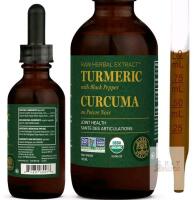 NEW Global Healing Turmeric with Black Pepper Liquid Supplement, 2 fl oz, USDA Organic, Non-GMO