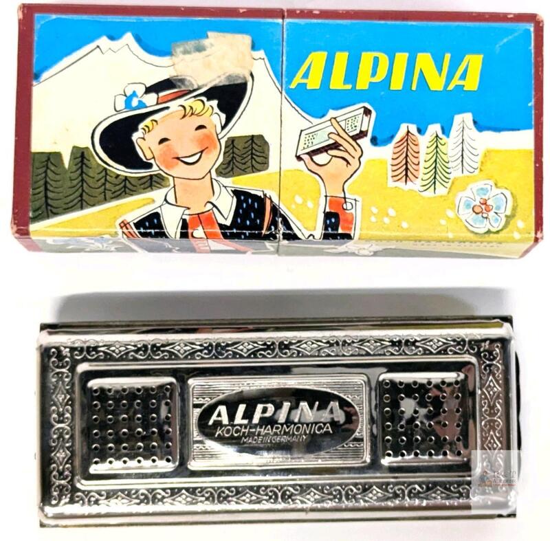 Vintage ALPINA Koch Harmonica with Original Case, Made in Germany