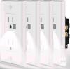 New 4-Pack SOZULAMP Night Light Wall Outlets - Easy to Install, Standard Electrical Outlets with Nightlight, White, 2 Pole 3 Wire, Wall Plate Included (Daylight White LED)