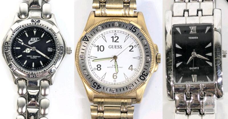 3 Men's Watches : Nike, 1992 Guess & Bijoux Terner