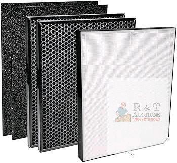 New 4-Piece 3000/AD3000 Replacement Filter : 1 UltraHEPA & 2 Carbon/Gas Trap/VOC & Pre-Filters, 13.35" &times; 16.25"