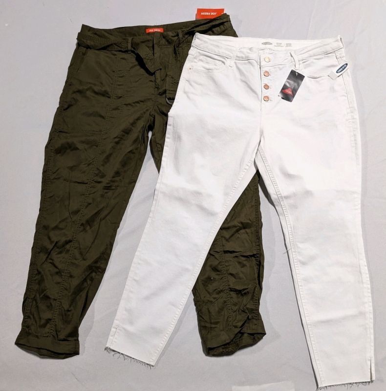 New Ladies Size 16 Pants: Old Navy & Joe Fresh.