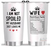 20 oz Insulated Stainless Steel Tumbler, Wife Gift, &ldquo;I am Not Spoiled&rdquo; Design, Lid & Box, X004IVT7HZ