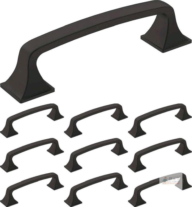 New 10-Pack Cabinet Pulls | Matte Black | 3-3/4 inch (96 mm) Center-to-Center
