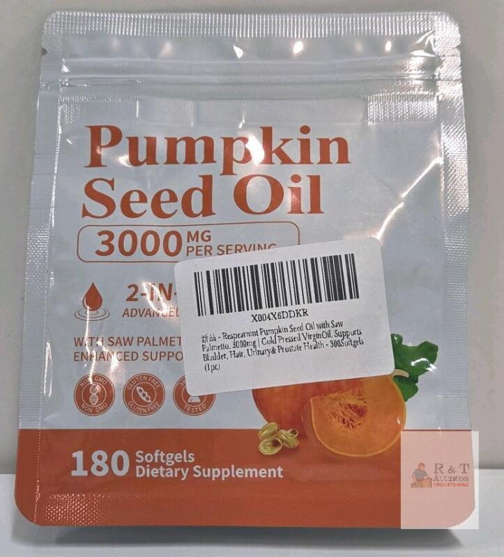 Eocute Pumpkin Seed Oil with Saw Palmetto, 3000mg per Serving, 180 Softgels