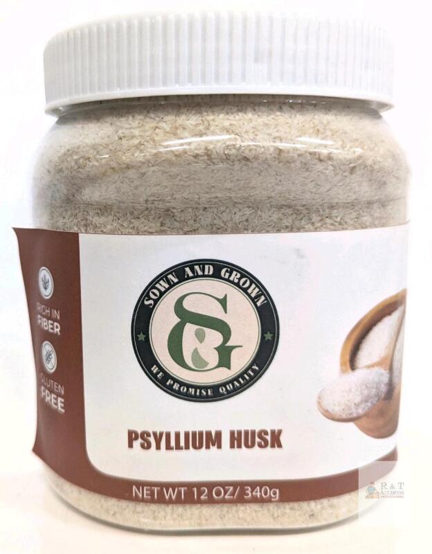 New Sown And Grown PSYLLIUM HUSK 340g, High in Fibre, Gluten Free [BB 07/2026]