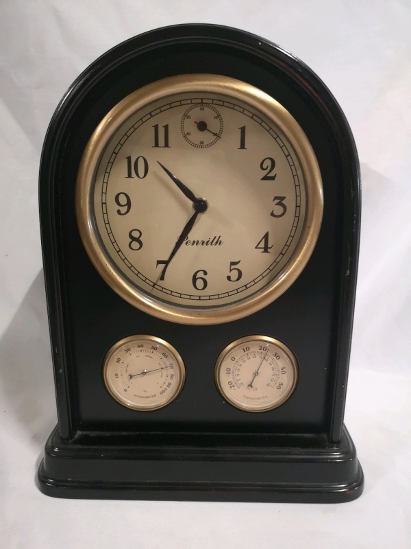 Bombay Company Penrith Clock with Thermometer and Hygrometer Working