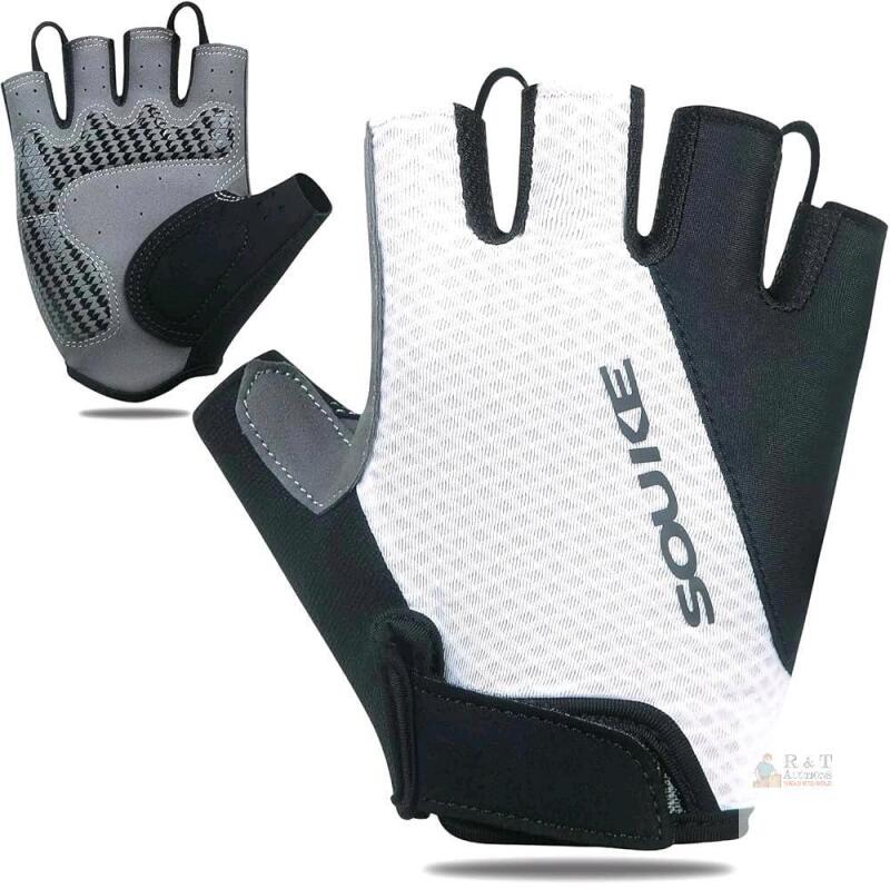New Size MED Unisex Souke Cycling Bike Gloves Padded Half Finger Bicycle Shock-Absorbing Anti-Slip MTB Breathable Road Biking Gloves