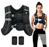 New PACEARTH Weighted Vest 16 Pounds Weight Vest with Reflective Stripe, Body Weight Vests Adjustable for Men, Women Workout, Strength Training, Running, Walking, Jogging