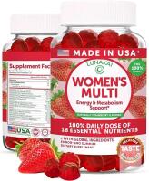 New LUNAKAI USA Made Womens Multivitamin Gummies - Delicious Daily Dose with 16 Multi Vitamins for Women - Energy & Immune Support, 60ct (exp 05/2027)