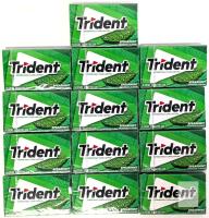 13 New Packs TRIDENT Spearmint Sugar-Free Gum, 14 Sticks Per Pack, BB 10/23/2026