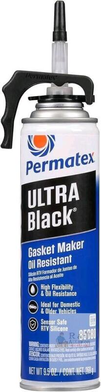 New PERMATEX 85080 Ultra Black Maximum Oil Resistance RTV Silicone Gasket Maker, 269g PowerBead Can