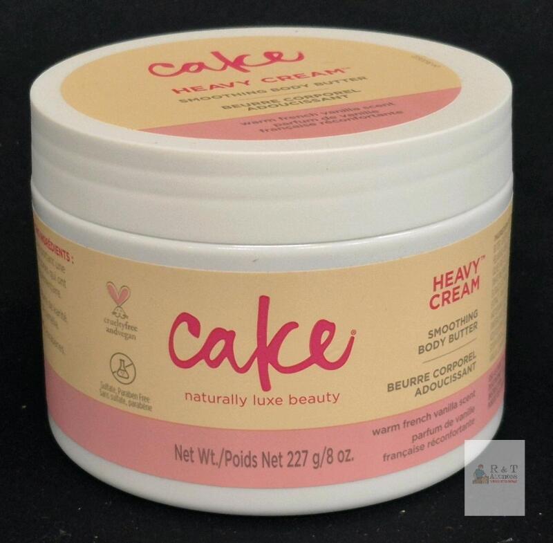 Cake Heavy Cream Smoothing Body Butter, 8 oz, Warm French Vanilla Scent, Vegan, Paraben-Free