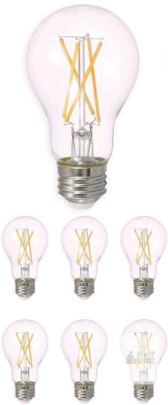 New 7-Pack Sylvania LED TruWave Natural Series Light Bulb, 60W Equivalent, Efficient 8W A19, Medium Base, Dimmable, 800 Lumens, 2700K, Soft White, Clear (40806)