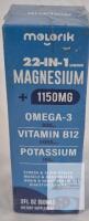 Molorik 22-IN-1 Liquid Magnesium Supplement with Omega-3, Vitamin B12, and Potassium, 2 FL OZ