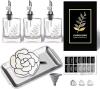 New Gofogofo Olive Oil Dispenser for Kitchen, Cooking Oil and Vinegar Dispenser Set, Olive Oil Bottle, Soy sauce dispenser, coffee syrup bottles - Set of 3 Silver