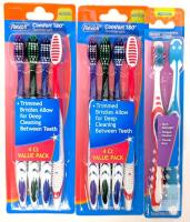 10 New Rexall Medium Bristle Toothbrushes : Comfort 180&deg; & Complete Clean, 3 Packages