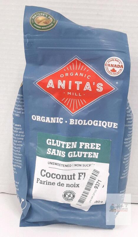 Anita's Organic Gluten Free Coconut Flour 1.76lb (800g), Resealable Bag, Canada, Best Before 2026AL28