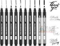 New Getfoo Calligraphy Pen Set &ndash; 10 Size Hand Lettering Pens for Beginners, calligraphy markers Brush Pens for Art Drawing, Sketching, Scrapbooking, Journaling, Signing